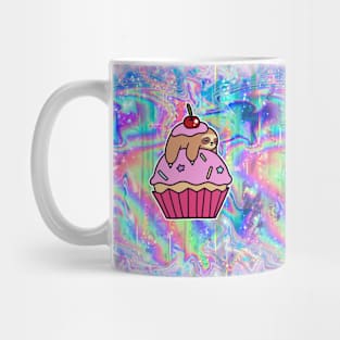 Cupcake Sloth Rainbow Holographic Mug